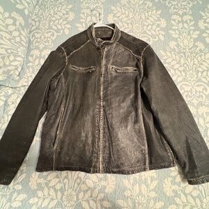 Wilson’s Black Leather Distress Coat XL